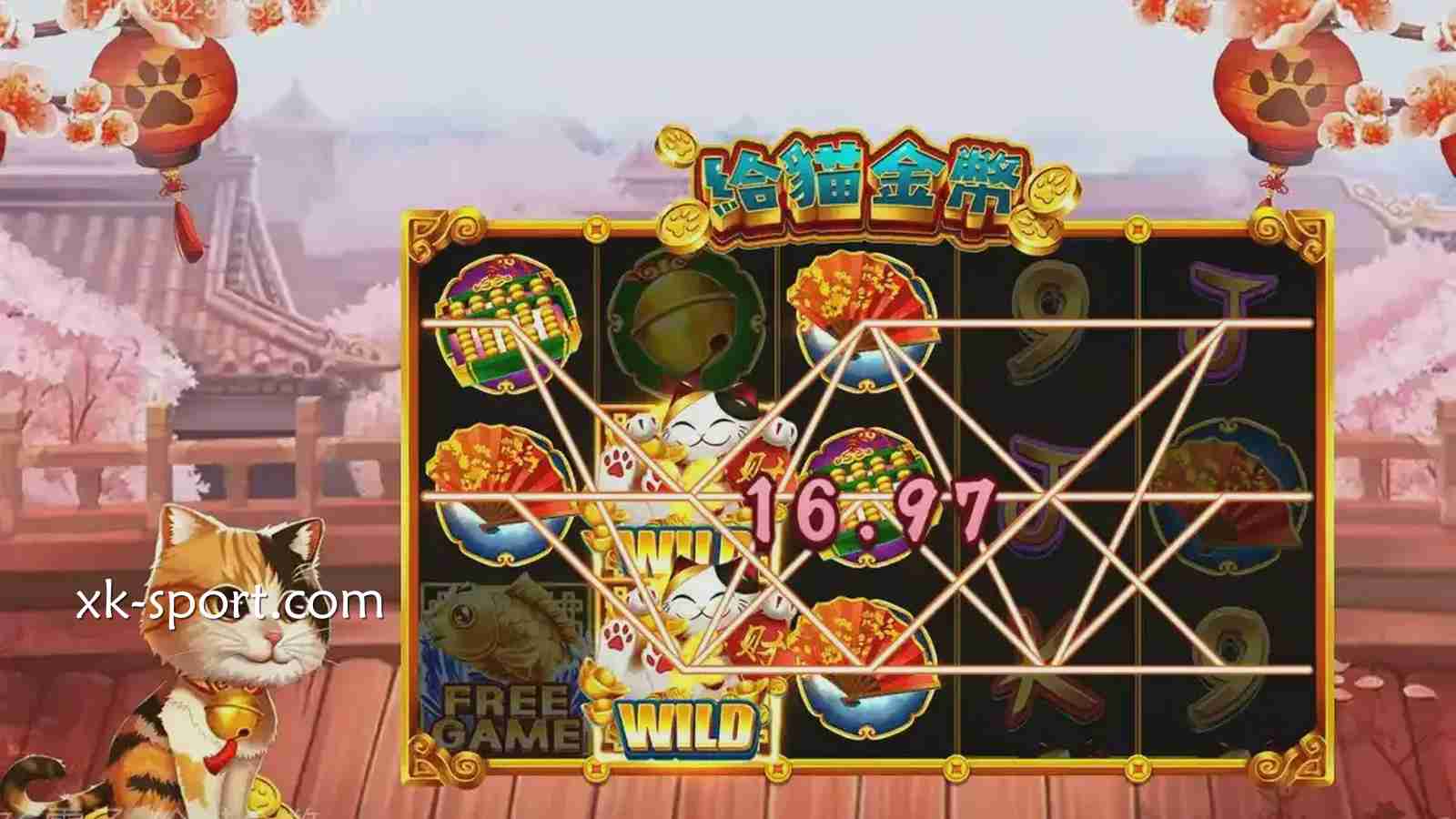 《给猫金币》老虎机让招财猫转出好运，进入开云电子好运不停